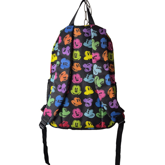 Walt Disney World Backpack Rainbow Mickey Mouse Faces Bookbag Large Disney Parks - Picture 3 of 16